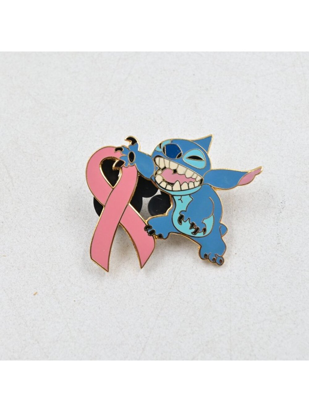 Disney Stitch Breast Cancer Awareness Fantasy Pin